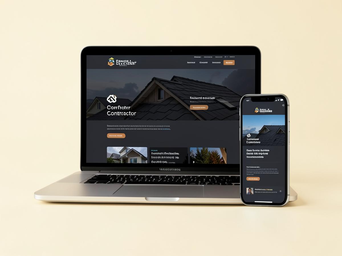 Website concept for Eric's Roofing